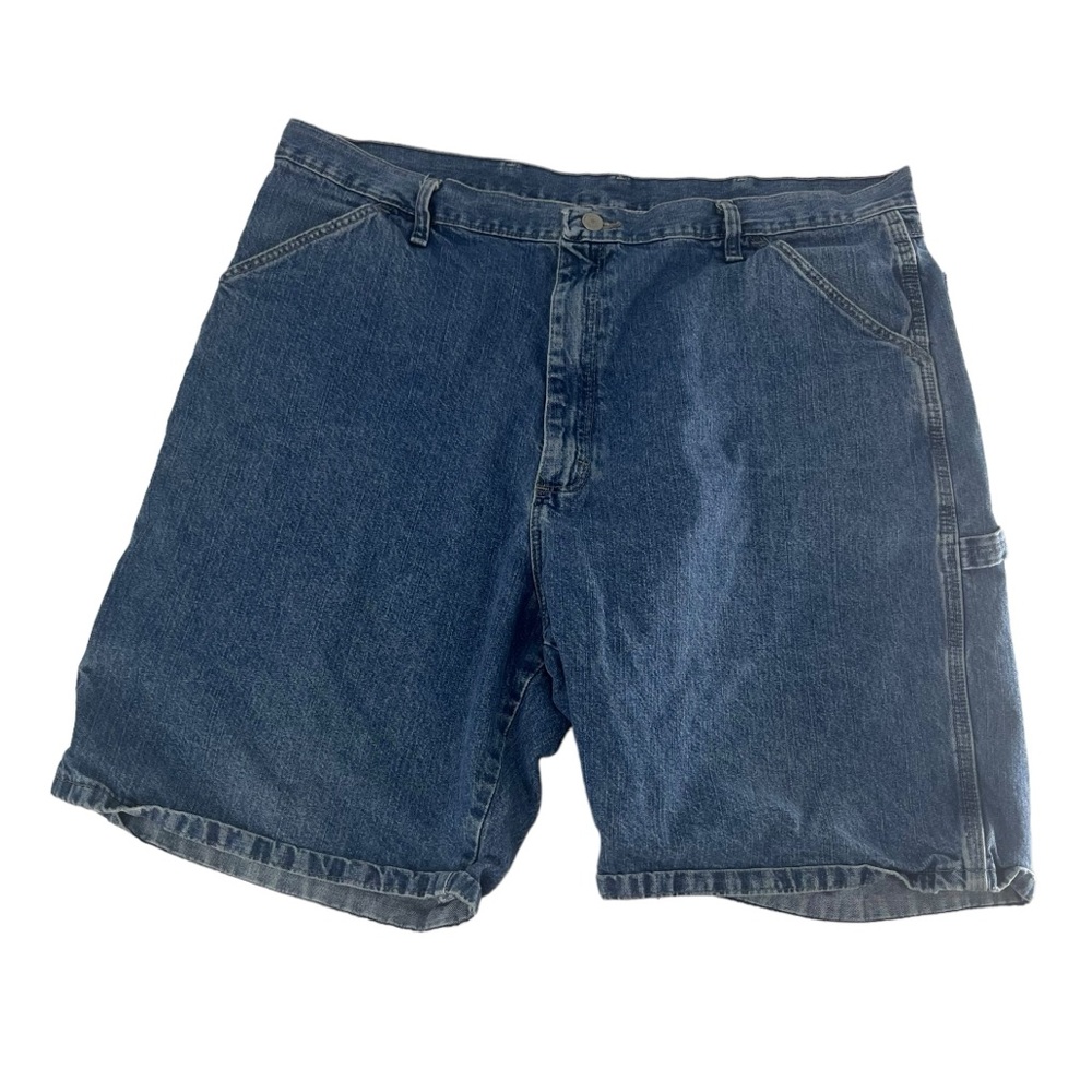 Wrangler Denim Shorts Mens 40 Blue Y2K Baggy Skater Carpenter Grunge Loose Jorts